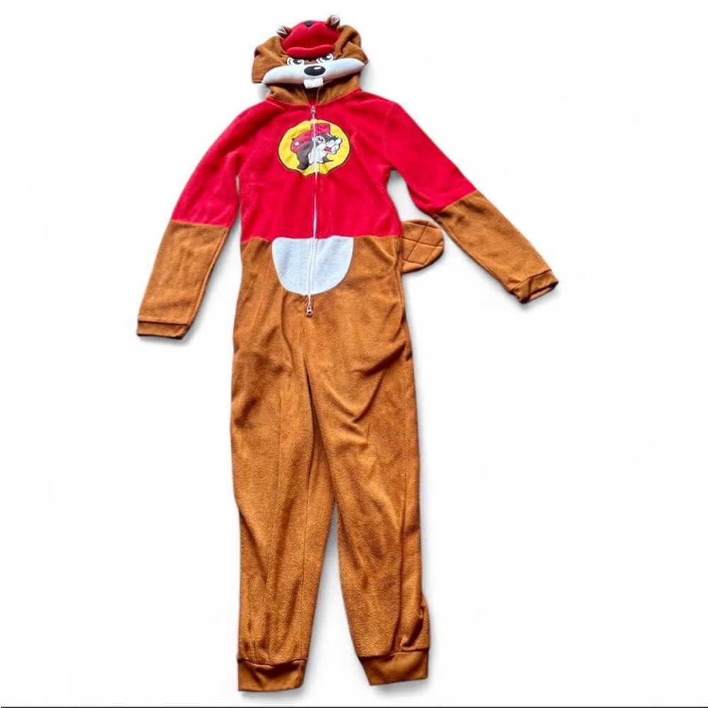 Buc-ees Beaver Union Suit Kids Youth Medium/Large Pajama Costume